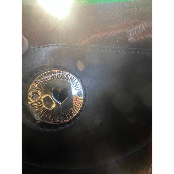 LOVE MOSCHINO Crossbody Bag PU Leather Branded Charms Zip Closure w/Dusty - Picture 10 of 15